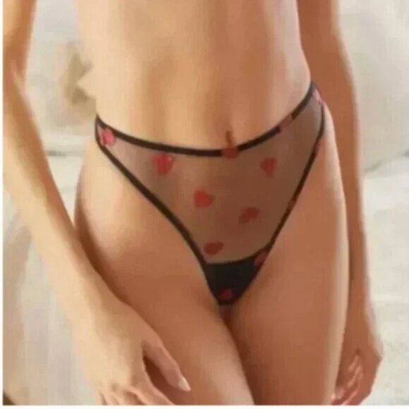 ⭐️ Out From Under Confetti Hearts Sheer Love Boho Peasant Hipster Hippie Undies - Picture 4 of 4